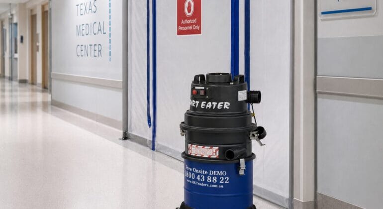 infection control vacuum rental Houston, hospital renovation HEPA vacuum, cleanroom grade vacuum hire Texas